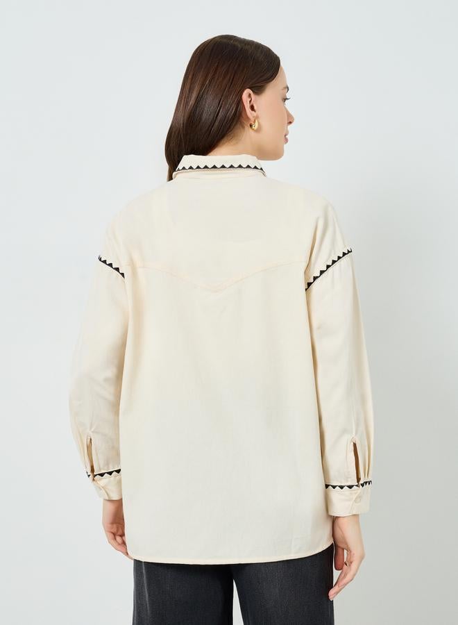 ستايلي قميص مطرز للنساء - Image 4